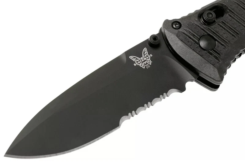 Couteau pliant Benchmade Presidio II 570SBK-1 lame noire semi-dentée 9,5cm avec clip de poche