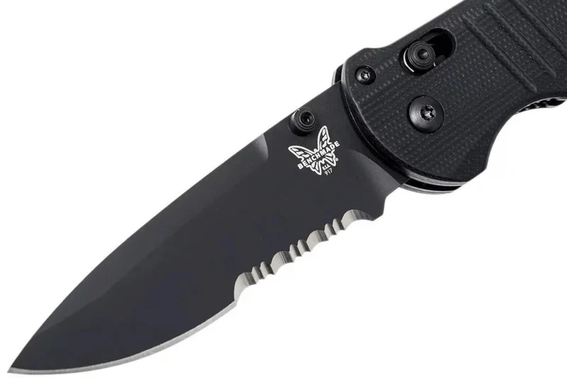 Couteau pliant Benchmade Tactical Triage 917SBK manche en G10 noir 12,4cm avec coupe ceinture