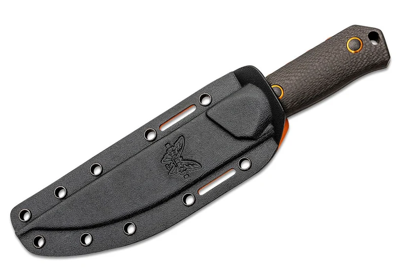 Couteau Benchmade Raghorn 15600OR lame 11,8cm manche fibre de carbone + étui boltaron
