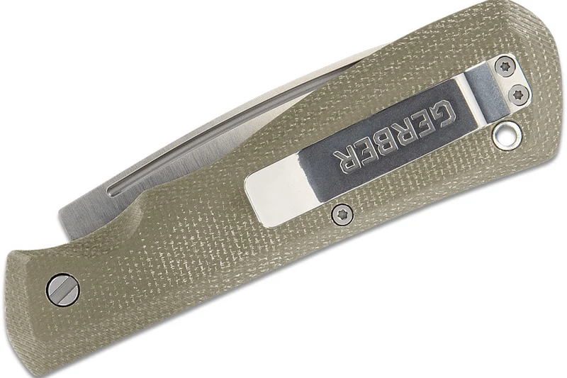 Couteau pliant Gerber Mansfield GE001910 manche en micarta olive 10,8cm