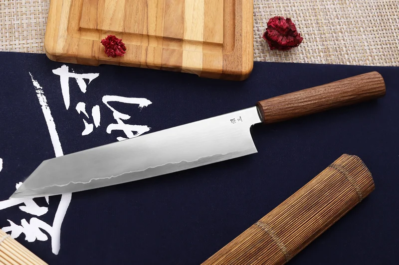 Couteau kiritsuke japonais artisanal Kagekiyo Tedukuri 24cm