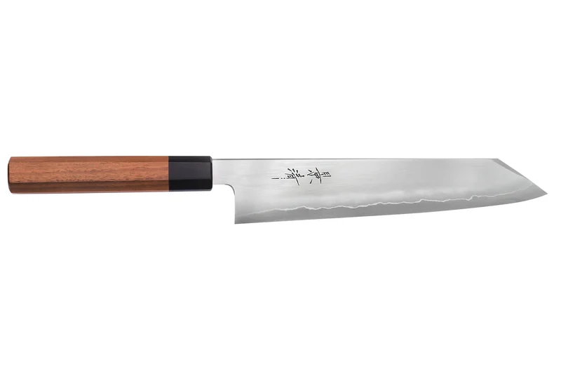 Couteau kiritsuke japonais artisanal Kagekiyo Kurumi Ginsan 24cm