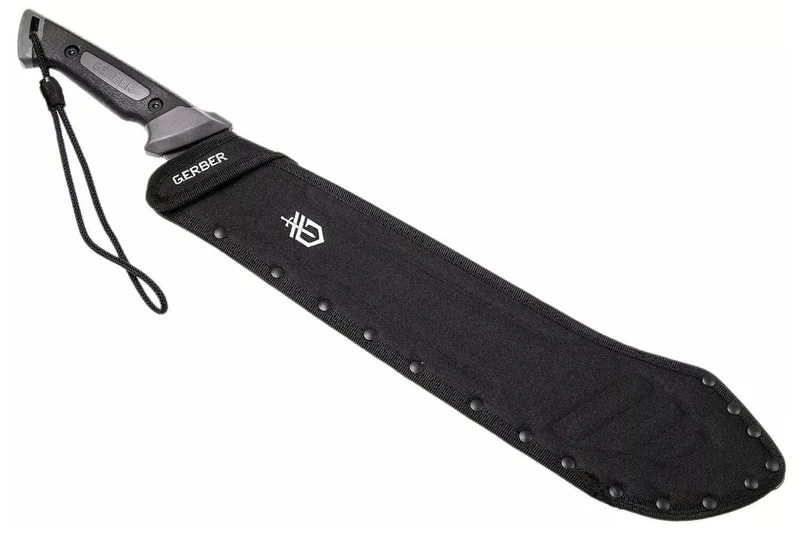 Machette Gerber Gator Bolo GE002076 39,4cm manche en caoutchouc noir avec étui