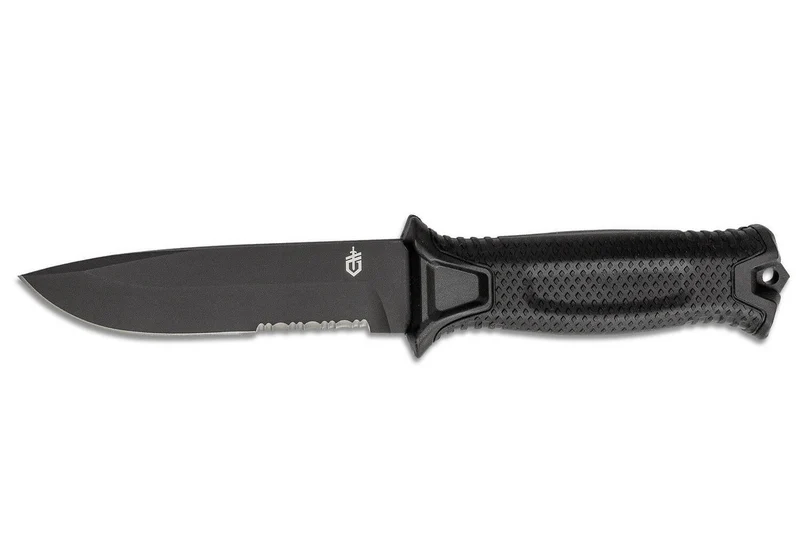 Couteau Gerber Strongarm Black GE003648 lame 12,2cm manche en nylon/fibres de verre noir avec étui