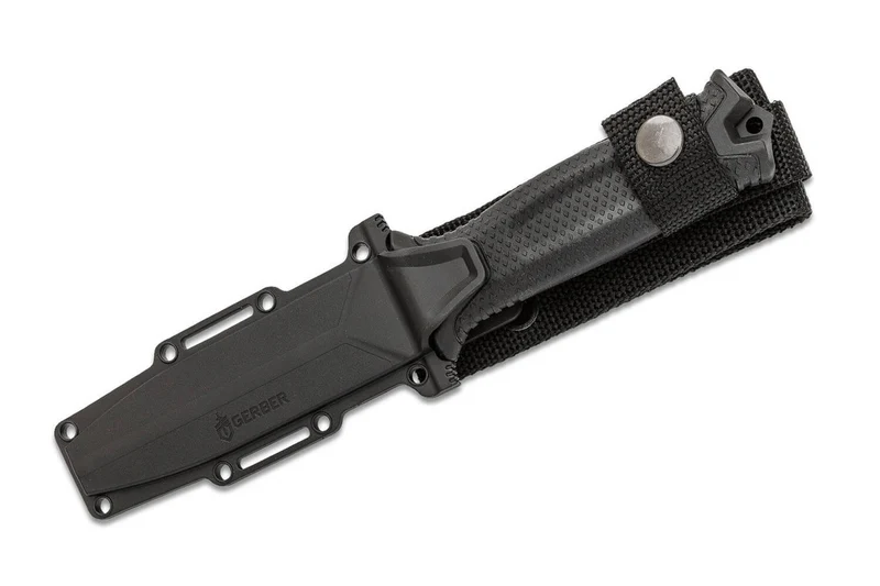 Couteau Gerber Strongarm Black GE003648 lame 12,2cm manche en nylon/fibres de verre noir avec étui