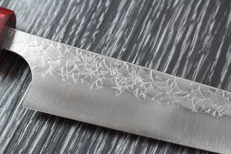 Couteau universel japonais artisanal Yoshimi Kato Minamo SG2 Tsuchime 14cm