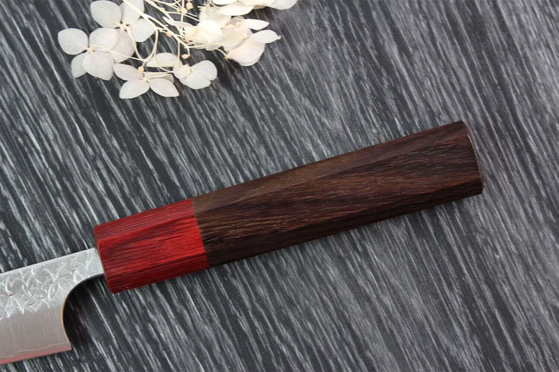 Couteau universel japonais artisanal Yoshimi Kato Minamo SG2 Tsuchime 14cm