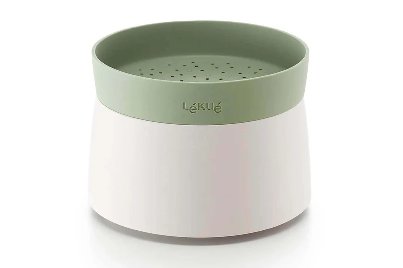 Cuiseur à riz et céréales rapide Lékué Quick Quinoa & Rice Cooker en silicone platinum
