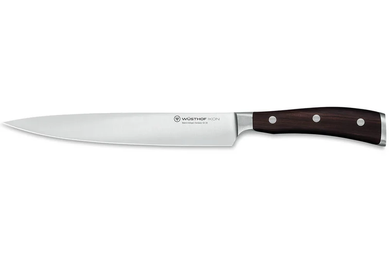 Couteau à trancher/universel Wüsthof Ikon forgé 20cm en bois de grenadille