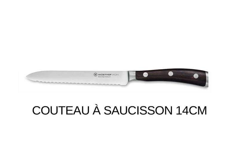 Bloc couteaux Wüsthof Ikon en frêne - 6 couteaux forgés