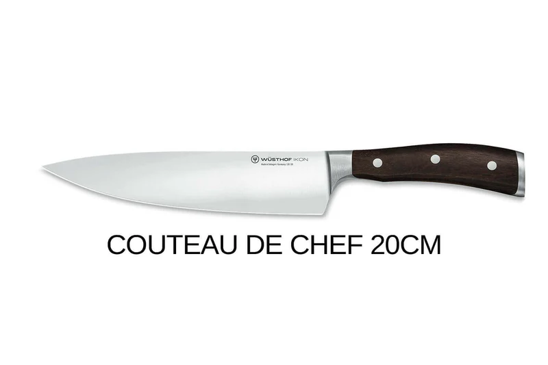 Bloc couteaux Wüsthof Ikon en frêne - 6 couteaux forgés