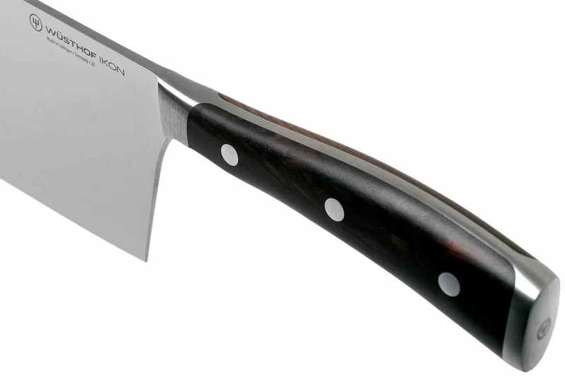 Couteau de chef chinois Wüsthof Ikon forgé 18cm en bois de grenadille
