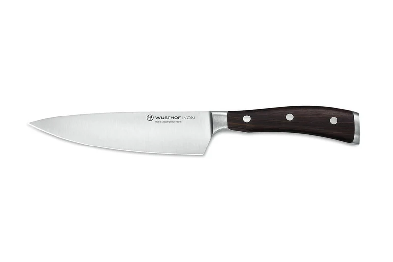 Couteau de chef Wüsthof Ikon forgé 16cm en bois de grenadille