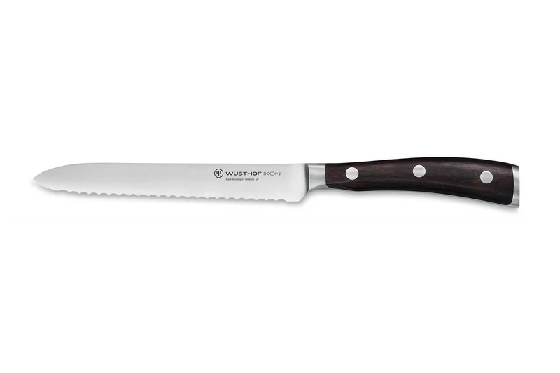 Couteau à saucisson Wüsthof Ikon forgé 14cm en bois de grenadille