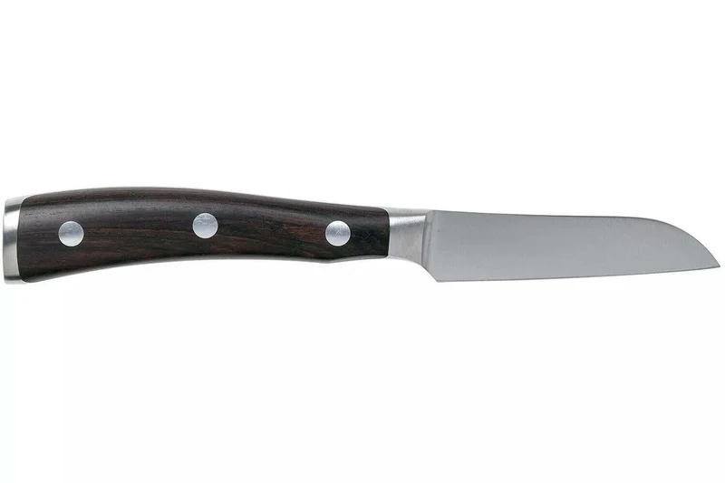 Couteau d'office Wüsthof Ikon forgé 8cm lame droite en bois de grenadille