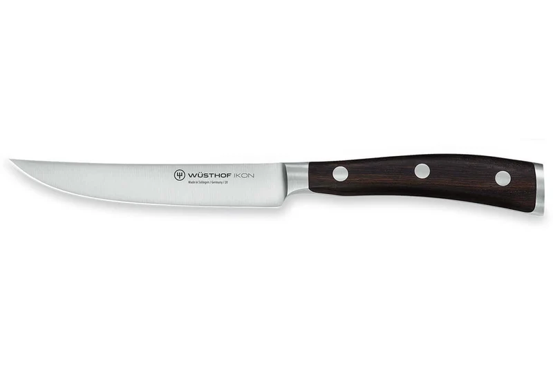 Coffret 4 couteaux à steak Wüsthof Ikon forgés 12cm manches en bois de grenadille