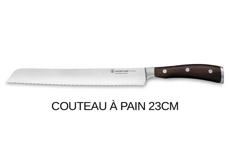 Bloc couteaux Wüsthof Ikon en frêne - 7 couteaux forgés et 2 accessoires