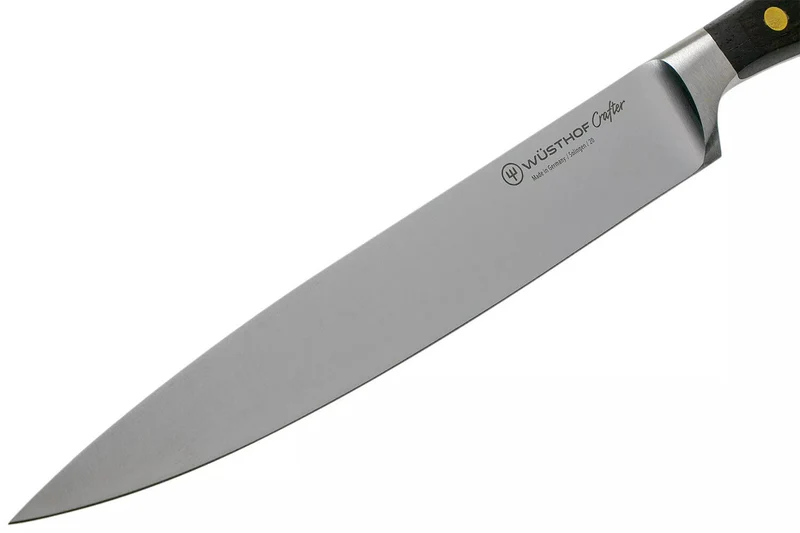 Couteau tranchelard Wüsthof Crafter forgé 20cm en chêne fumé
