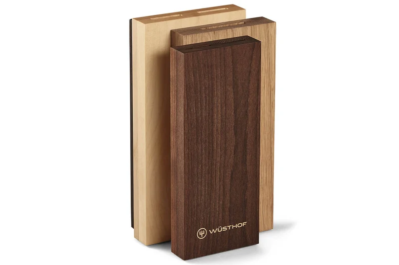 Bloc 6 couteaux forgés Wüsthof Crafter design en chêne, érable et hêtre