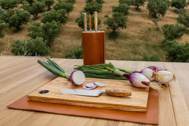 Bloc 5 couteaux forgés Wüsthof Amici en bois d'olivier
