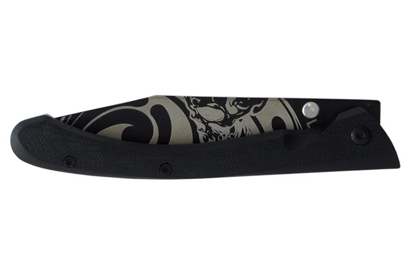 Couteau pliant Lug Bad boy LUC63LTB2LC manche en G10 et acier noir 12cm