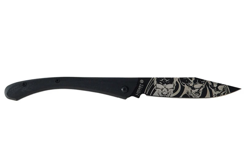 Couteau pliant Lug Bad boy LUC63LTB2LC manche en G10 et acier noir 12cm