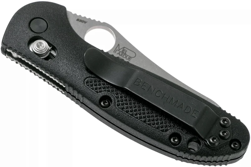 Couteau pliant Benchmade Mini Griptilian 555-S30V manche nylon renforcé de verre noir 9,8cm