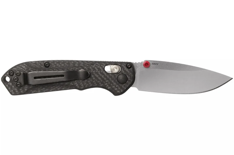 Couteau pliant Benchmade Mini Freek 565-1 manche fibre de carbone noir 10cm avec clip