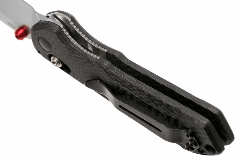 Couteau pliant Benchmade Mini Freek 565-1 manche fibre de carbone noir 10cm avec clip
