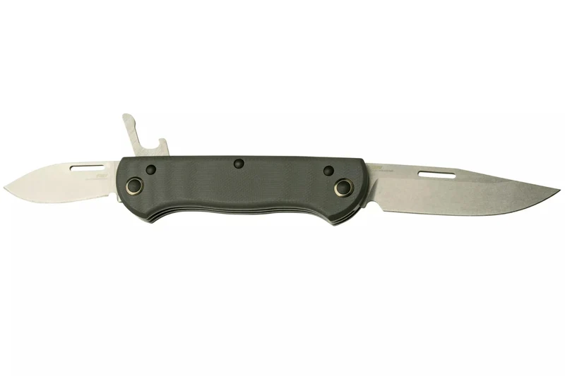 Couteau pliant multifonction Benchmade Weekender 317 double lame manche micarta/aluminium gris 9cm avec décapsuleur