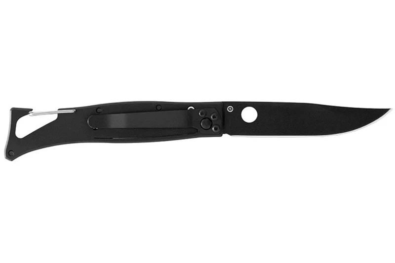 Couteau pliant Lug SP1TB noir mat manche en G10 et acier 11cm avec clip