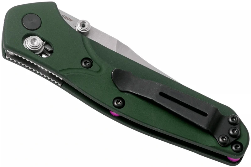 Couteau pliant Benchmade Mini Osborne 945 lame tanto manche aluminium anodisé vert 9cm
