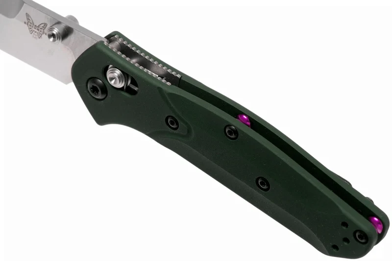 Couteau pliant Benchmade Mini Osborne 945 lame tanto manche aluminium anodisé vert 9cm