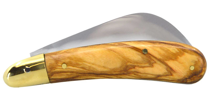 Couteau Serpette Allemande Bois D'olivier Chevalerias