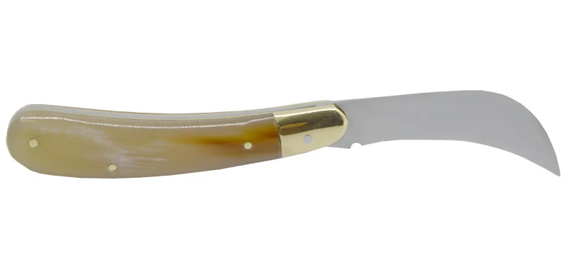 Couteau Serpette Corne pressée claire Chevalerias