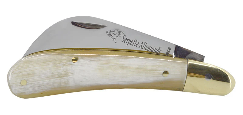Couteau Serpette Corne pressée claire Chevalerias