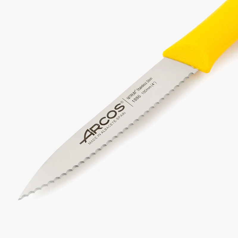Cuchillo Mondador Color Amarillo Perlado Serie Nova 100 mm