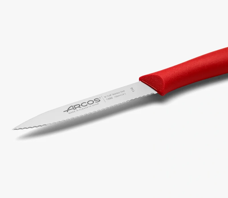 Cuchillo Mondador Color Rojo Perlado Serie Nova 100 mm