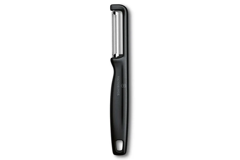 Eplucheur Victorinox Iota à lame dentée et manche noir