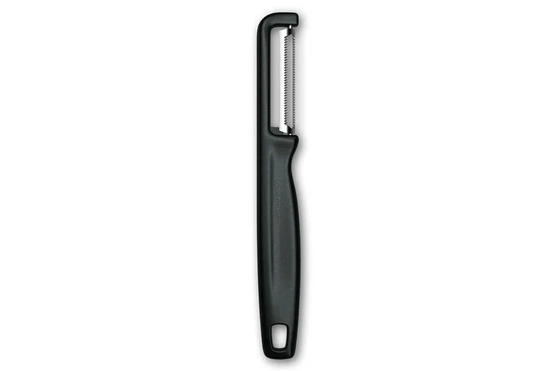 Eplucheur Victorinox Iota à lame dentée et manche noir