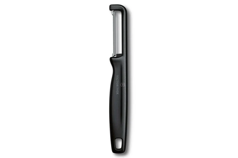 Eplucheur Victorinox Iota à lame dentée et manche noir