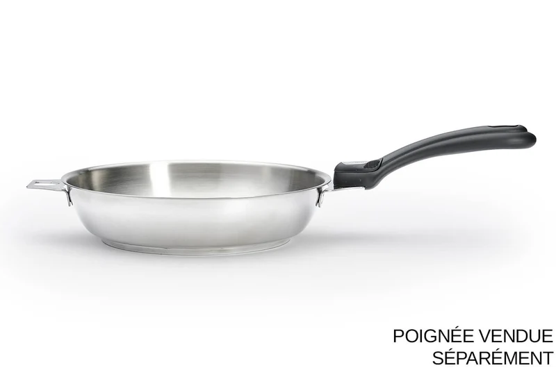 Poêle à frire De Buyer Milady Twisty en acier inoxydable