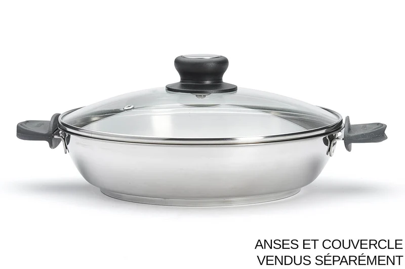 Poêle à frire De Buyer Milady Twisty en acier inoxydable