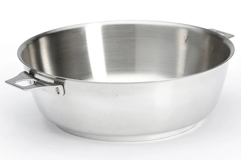 Sauteuse bombée De Buyer Milady Twisty 24cm en acier inoxydable