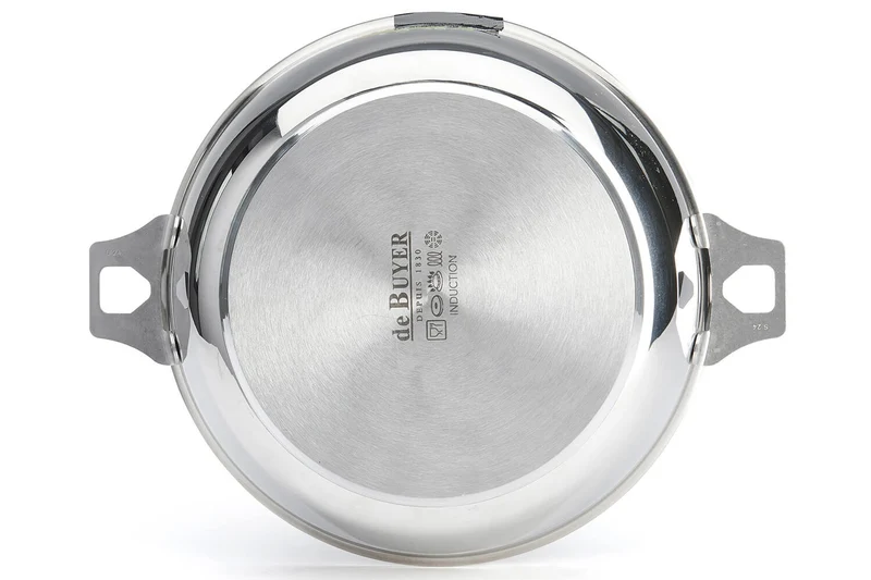 Sauteuse bombée De Buyer Milady Twisty 24cm en acier inoxydable
