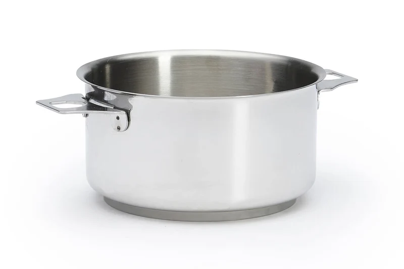 Set de 4 casseroles De Buyer Milady Twisty en acier inoxydable + 1 poignée + 2 anses