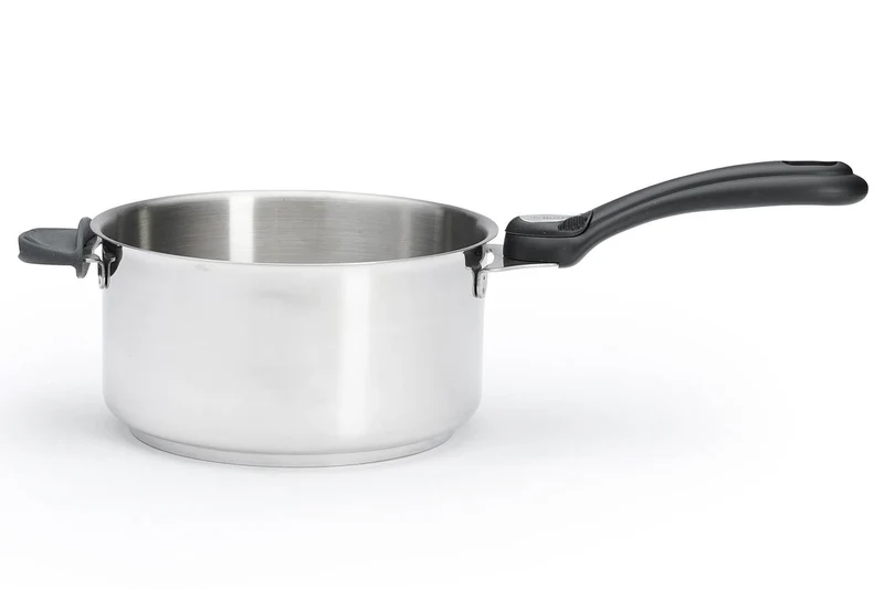 Set de 4 casseroles De Buyer Milady Twisty en acier inoxydable + 1 poignée + 2 anses
