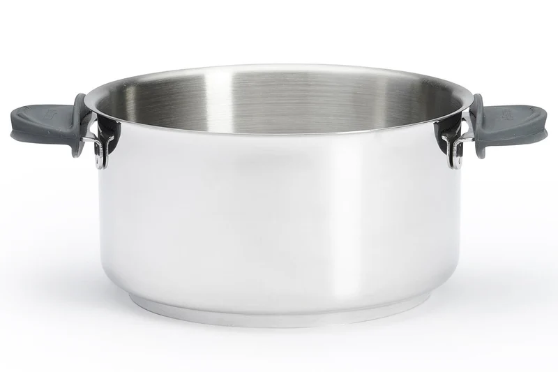Set de 4 casseroles De Buyer Milady Twisty en acier inoxydable + 1 poignée + 2 anses
