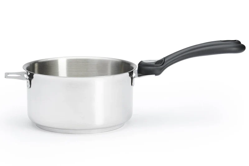 Set de 4 casseroles De Buyer Milady Twisty en acier inoxydable + 1 poignée + 2 anses
