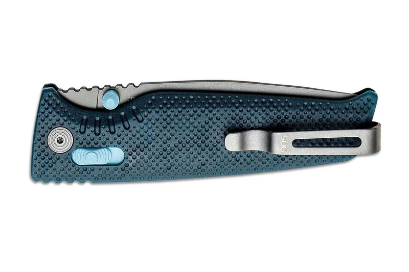 Couteau pliant SOG Altair XR SGALTAIRXRBKB manche en nylon/fibres de verre 10,2cm noir/bleu